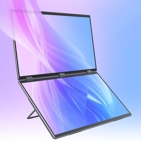 UStation Δ / Delta Max - Stacked Monitor Laptop Dual Screen Folding 18 Inch