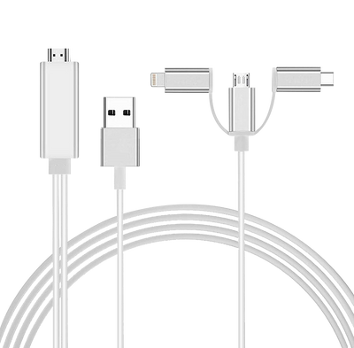 Lightning to HDMI Cable for IOS Android 3-in-1 Lightning / Micro