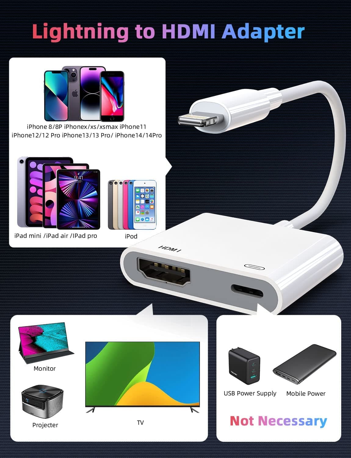 personale Dokument aflevere ipad To Hdmi Apple Adapter Lightning Digital AV for iPod – UPERFECT